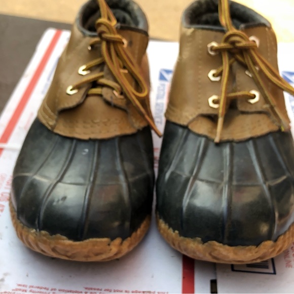 Hush Puppies Men’s Brown Leather Unlined Lace-up Rain Ankle Duck Boots Size 11 - Picture 5 of 11